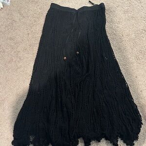 Elegant vintage Black Lace Skirt